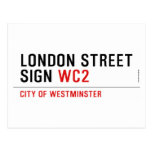 LONDON STREET SIGN  Postcards