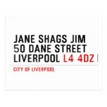 JANE SHAGS JIM 50 DANE STREET LIVERPOOL  Postcards