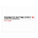 Designated Shitting Street  Postcards