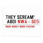 THEY SCREAM'  ABDI  Postcards