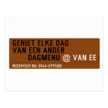 Geniet elke dag van een ander         dagmenu  Postcards