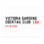 VICTORIA GARDENS  COCKTAIL CLUB   Postcards