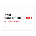 221B BAKER STREET  Postcards