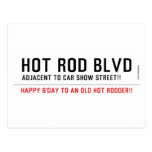 Hot Rod Blvd  Postcards