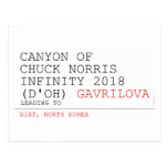 Canyon of chuck norris INFinity 2018 (D'oh)  Postcards