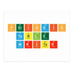Periodic
 Table
 Writer  Postcards