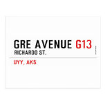 GRE AVENUE  Postcards