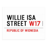 willie isa Street  Postcards