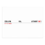 COLLEN.             KA.                 ATHINY  Postcards