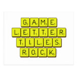 Game
 Letter
 Tiles
 ROCK!  Postcards