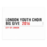 London Youth Choir Big Give   Postcards