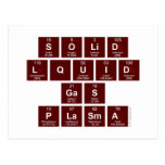 SOLID
 LQUID
 GAS
 PLASMA  Postcards