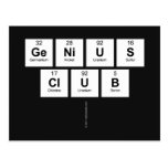 GENIUS
 CLUB
   Postcards