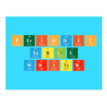 Periodic
 Table
 Writer  Postcards