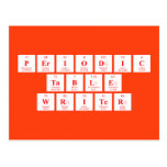 Periodic
 Table
 Writer  Postcards