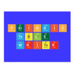 Periodic
 Table
 Writer  Postcards