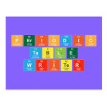 Periodic
 Table
 Writer  Postcards