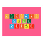 Periodic
 Table
 Writer  Postcards