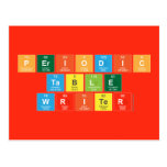 Periodic
 Table
 Writer  Postcards