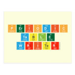 Periodic
 Table
 Writer  Postcards