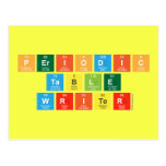 Periodic
 Table
 Writer  Postcards
