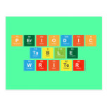 Periodic
 Table
 Writer  Postcards