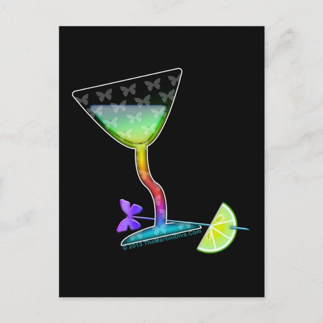 POSTCARDS - BUTTERFLY MARTINI (Front)