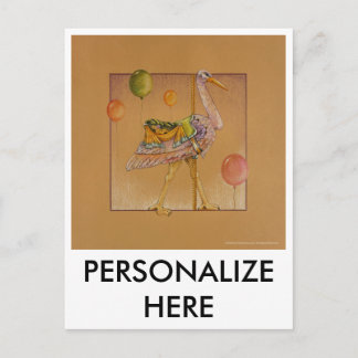 Postcards - Carousel Stork