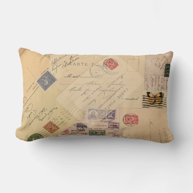 Postcards Delight American MoJo Pillow (Front)