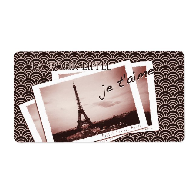 Postcards from Paris Labels (Front)
