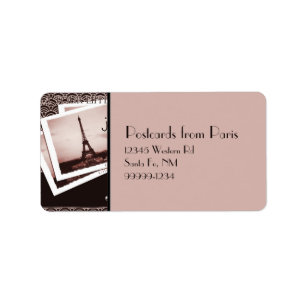 Postcards from Paris Return Address Label