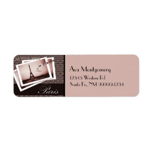 Postcards from Paris Return Address Label