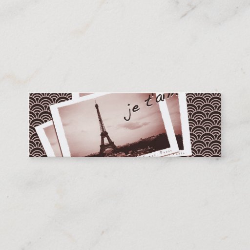 Customizable Postcards from Paris Tiny Contact Card Business Card
