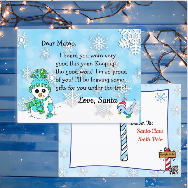 Postcards from Santa: Cute Snowman (Creator Uploaded)