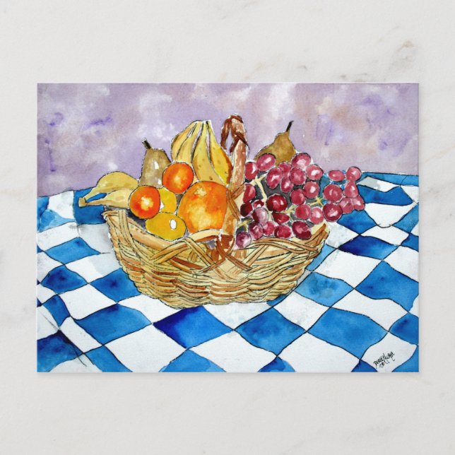 postcards fruit basket still life art post cards (Front)