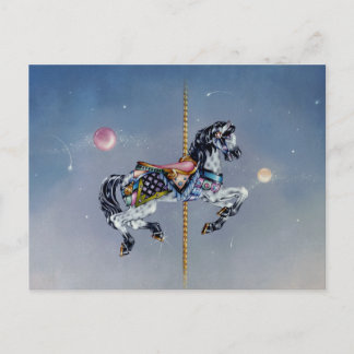 Postcards - Grey Mare Carousel Horse