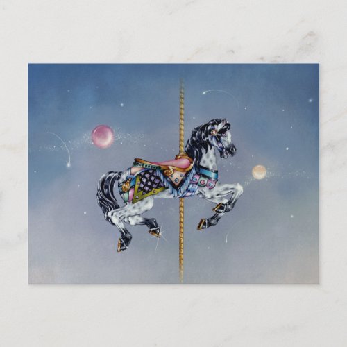 Postcards _ Grey Mare Carousel Horse