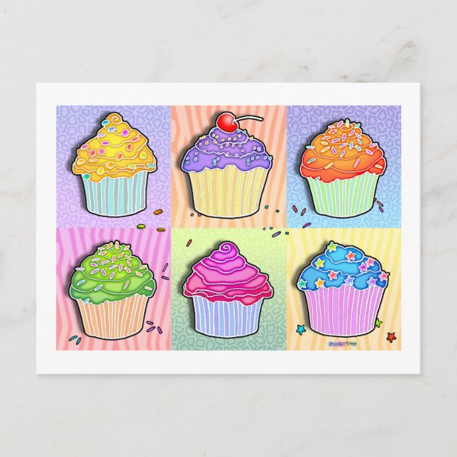 Postcards - Pop Art Cupcakes (Front)