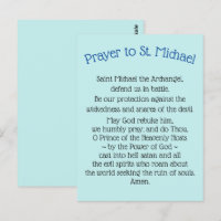 Postcards Prayer to Saint Michael the Archangel
