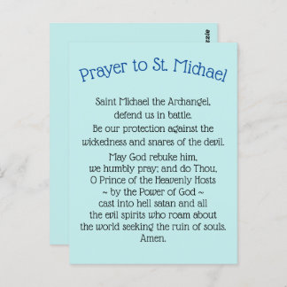 Postcards Prayer to Saint Michael the Archangel