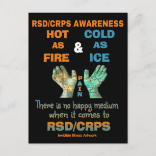 POSTCARDS...RSD/CRPS - Hot as Fire Cold as Ice Postcard