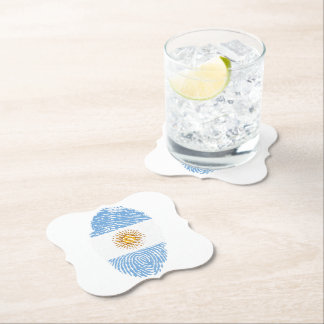 postcards with argentine flag paper coaster