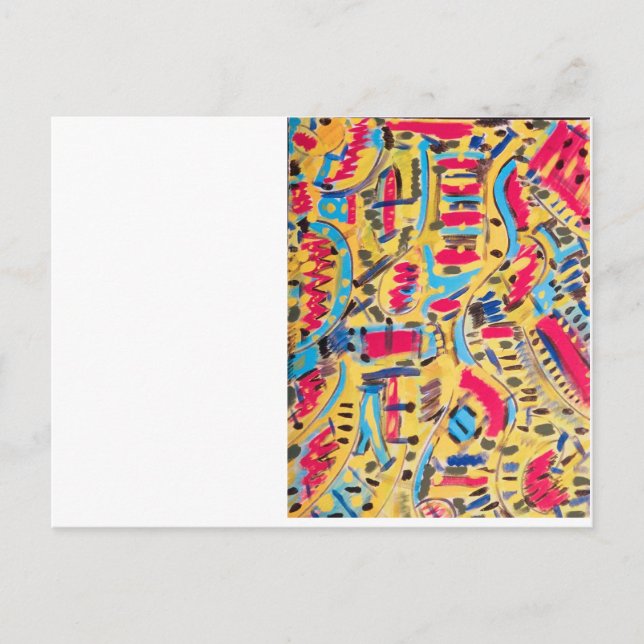 Postcards, with colorful abstract designs postcard (Front)