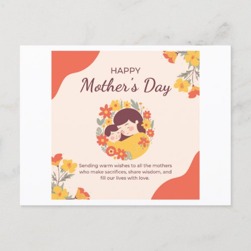 PostcardSweet Greenery Mothers Day Photo Card for