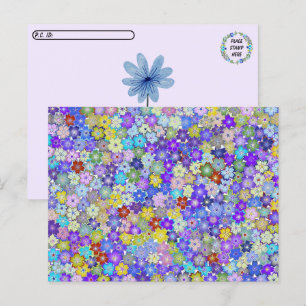 Postcrossing - Beautiful Colorful Floral Postcard