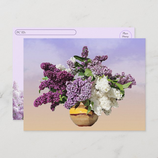 Postcrossing - Bouquet of Lilacs Holiday Postcard (Front/Back)