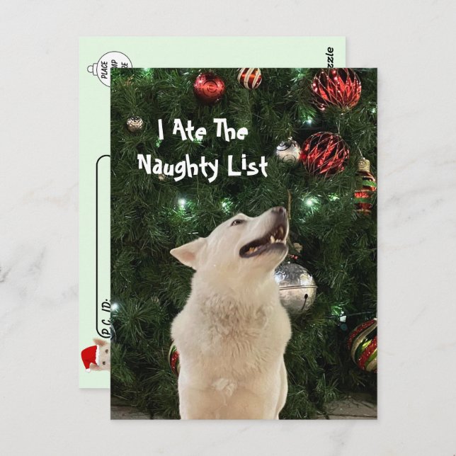 Postcrossing - Crystal's Naughty List Christmas  Postcard (Front/Back)