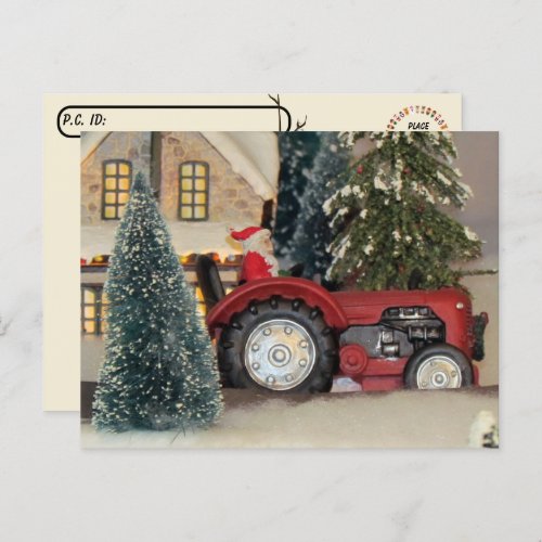 Postcrossing _ Farm Style Santa Claus Postcard