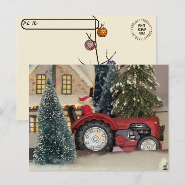 Postcrossing - Farm Style Santa Claus Postcard (Front/Back)