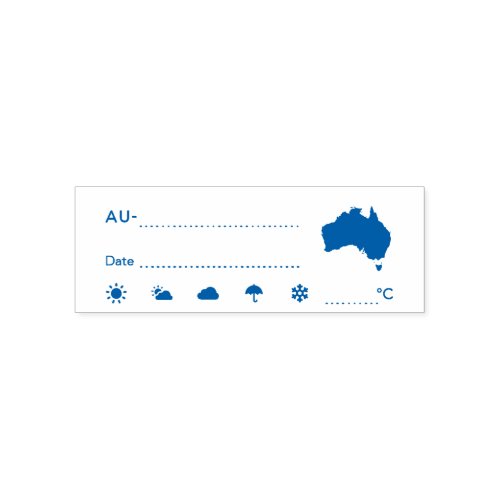 Postcrossing ID AU Australia Weather Date Self_inking Stamp